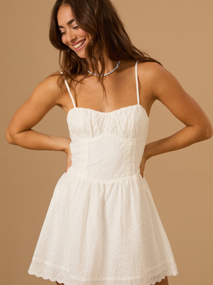 Ophelia Eyelet Mini Dress - ARULA