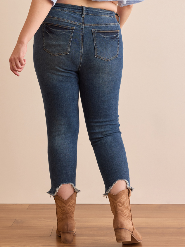 Raw hem skinny jeans hot sale