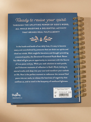 Renew Your Mind Devotional Crossword Puzzle Book - ARULA