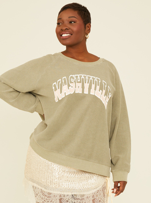 Nashville Corded Oversized Sweatshirt - ARULA