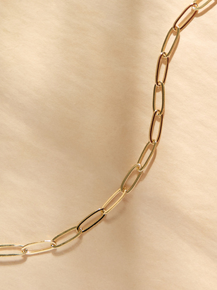 18K Gold Dipped Paperclip Chain Choker Necklace - ARULA
