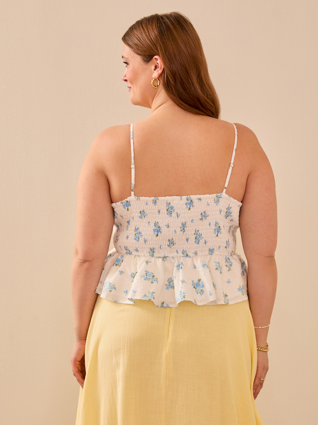 Stephanie Floral Clip Dot Tank Detail 4 - ARULA