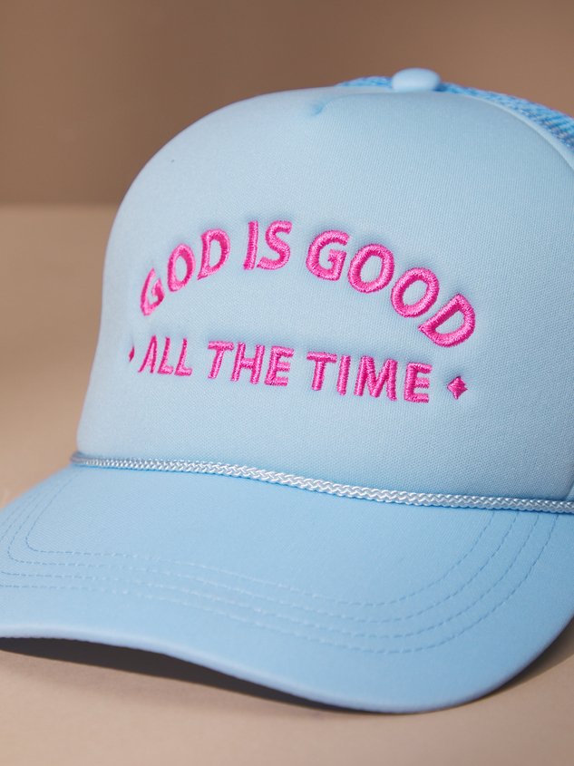 God Is Good Trucker Hat Detail 2 - ARULA