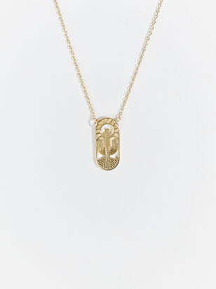 18k Gold Cactus Necklace - ARULA