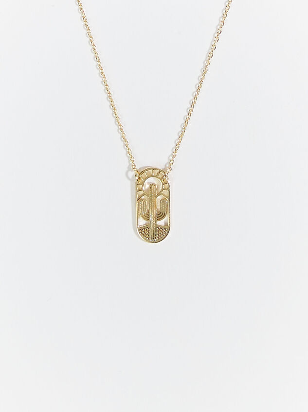 18k Gold Cactus Necklace Detail 2 - ARULA