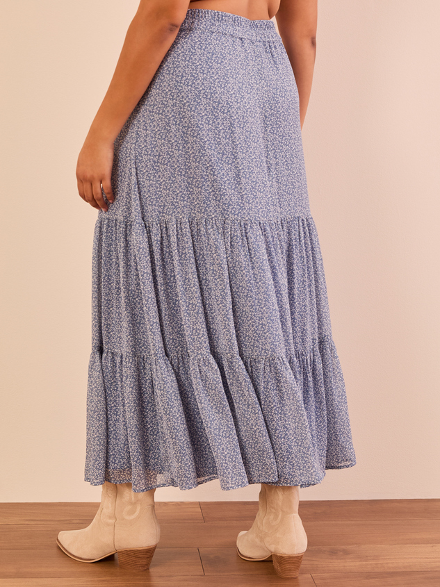 Kassidy Floral Midi Skirt Detail 5 - ARULA