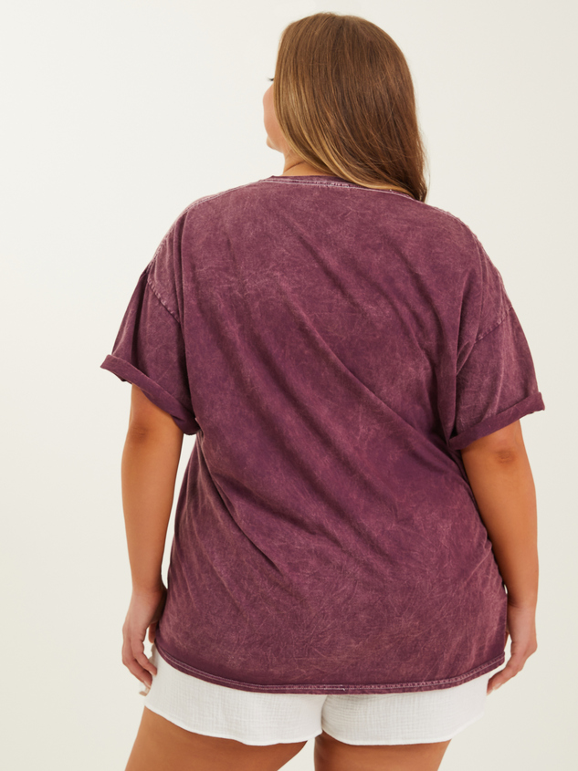 Smiley Face Oversized Tee Detail 4 - ARULA
