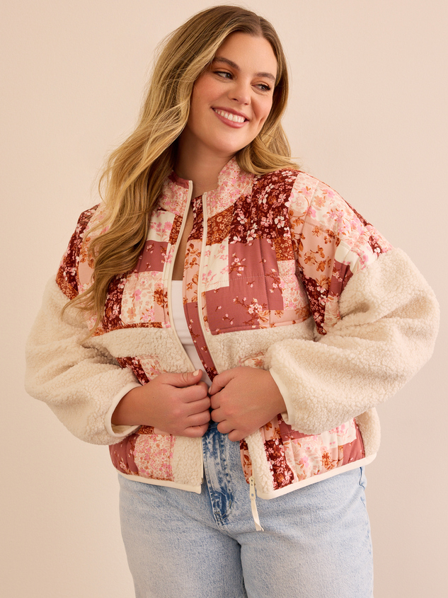 Plus size patchwork jacket sales