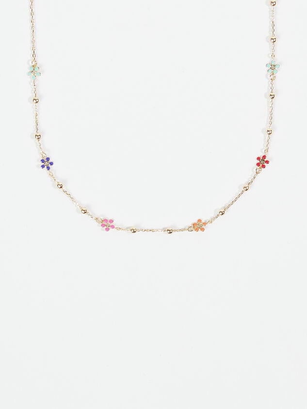 Kylie Floral Necklace Detail 1 - ARULA