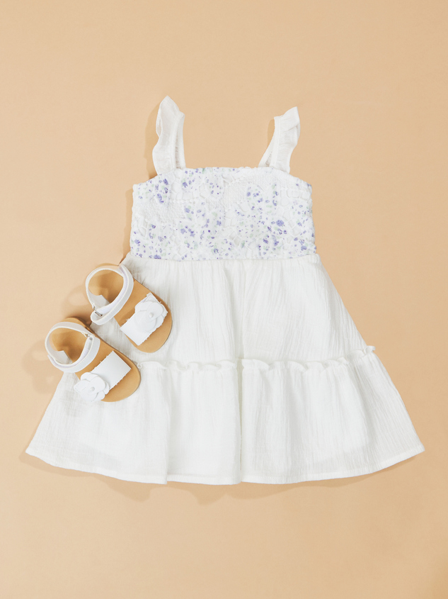 Jessie Embroidered Flutter Dress - ARULA