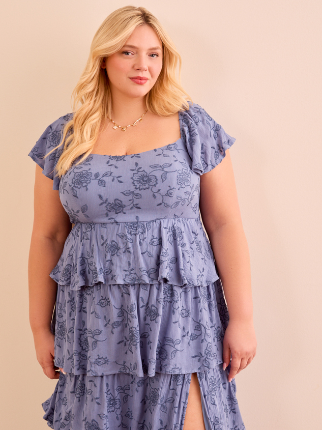 Roxanne Layered Maxi Dress Detail 4 - ARULA