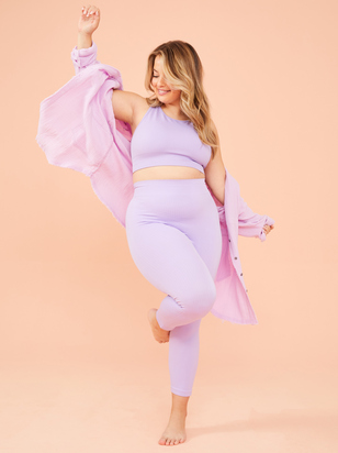 Seamless Ribbed Leggings - ARULA