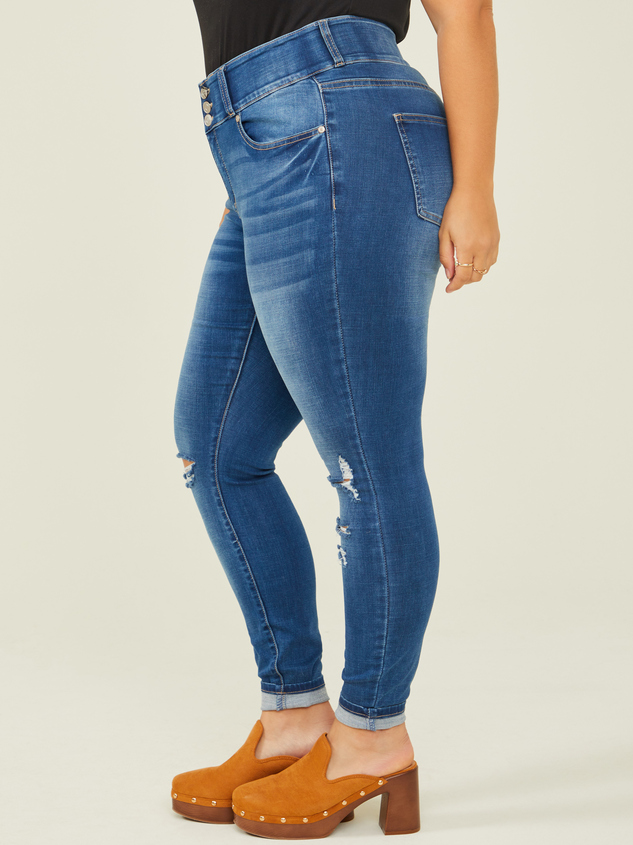 Live In 3 Button Jeans Detail 4 - ARULA