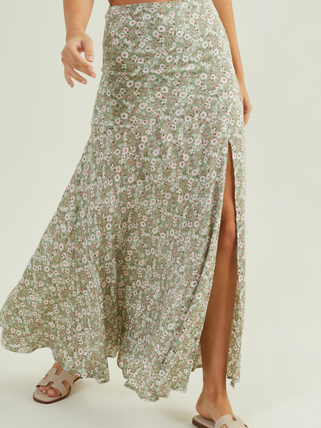 Faith Floral Maxi Skirt Detail 2 - ARULA