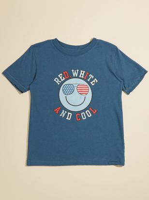 Red White And Cool Graphic Tee - ARULA