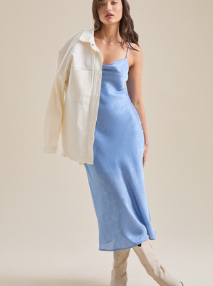 Eva Satin Midi Dress - ARULA