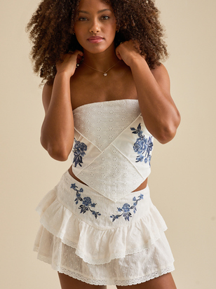 Louise Embroidered Mini Skort - ARULA - 