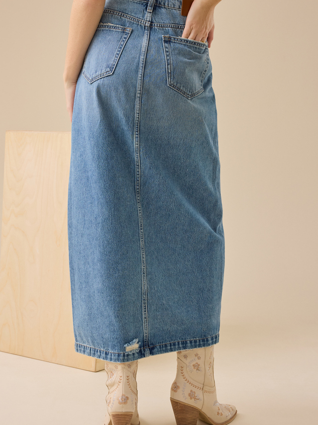 Bratton Denim Midi Skirt Detail 5 - ARULA