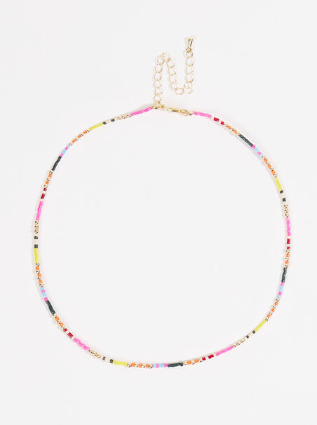 Rainbow Glass Seed Bead Choker Necklace - ARULA