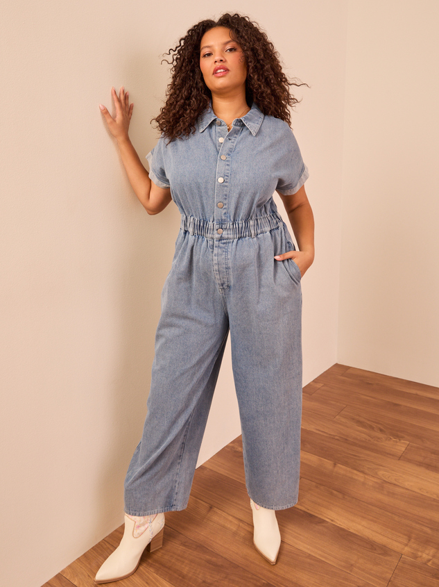 Erica Denim Jumpsuit Detail 3 - ARULA