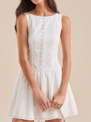 Layla Eyelet Mini Dress - ARULA