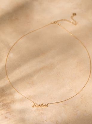 18K Gold Fearless Charm Necklace - ARULA