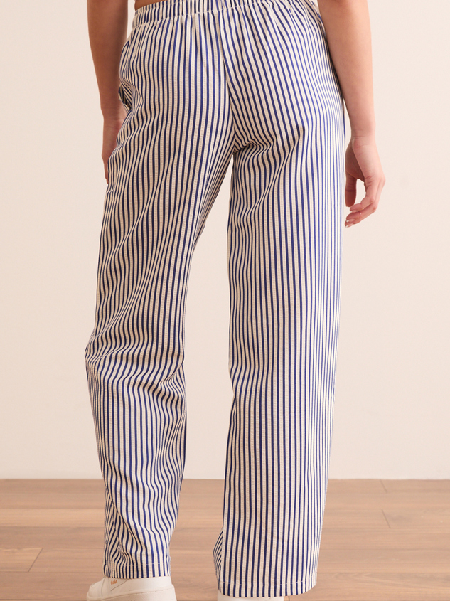 Unwind Striped Lounge Pants Detail 5 - ARULA