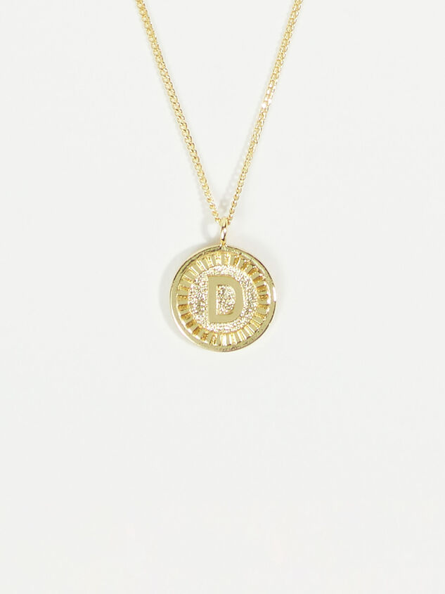 18k Gold Monogram Necklace - D - ARULA