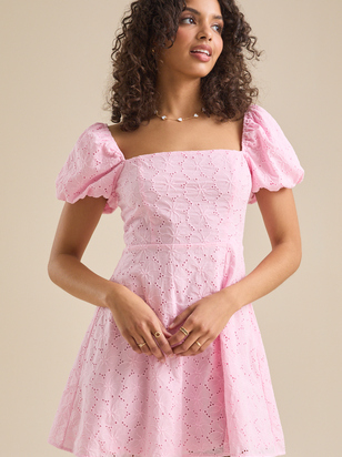 Josie Eyelet Mini Dress - ARULA