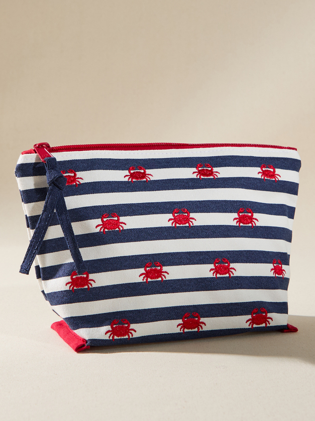 Embroidered Crabs Pouch - ARULA