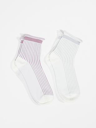 Ribbed Ankle Socks 2 Pack - ARULA