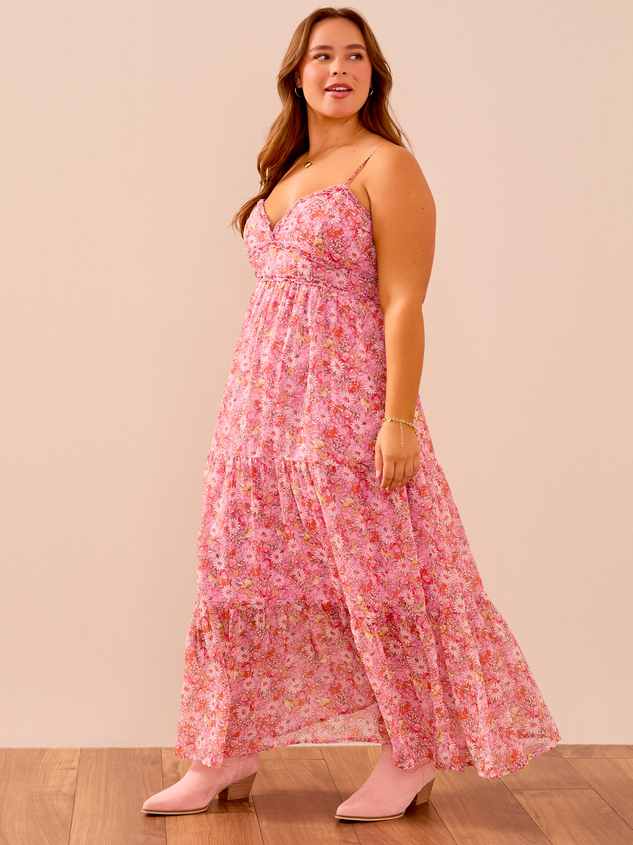 Kezia Floral Maxi Dress Detail 5 - ARULA