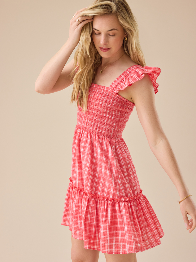 Lisa Mama Plaid Dress Detail 5 - ARULA