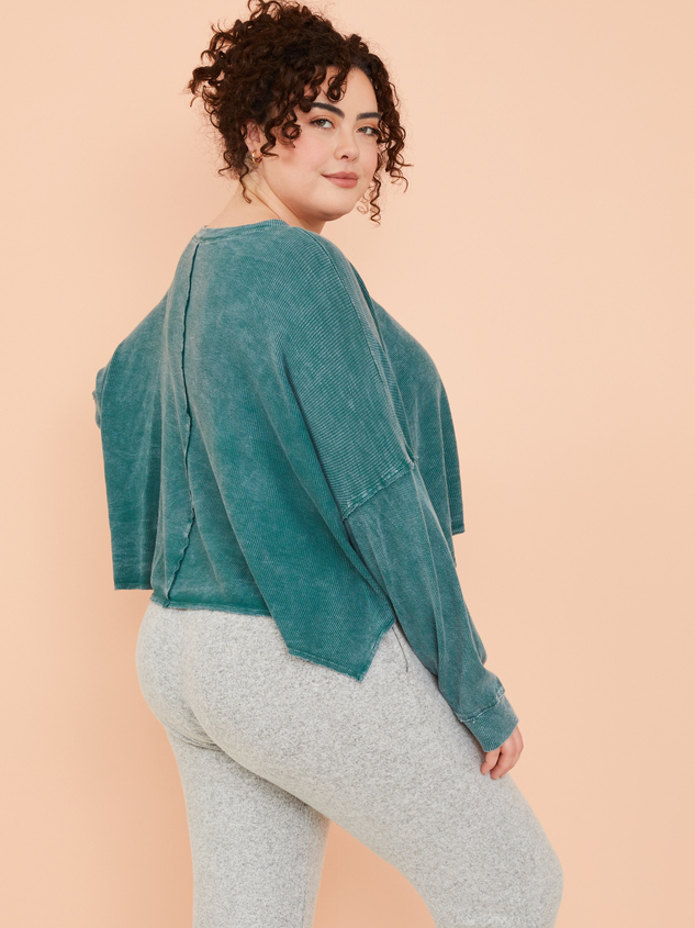 Soothe Waffle Knit Top Detail 3 - ARULA