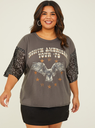 North American Tour Sequin Tee - ARULA