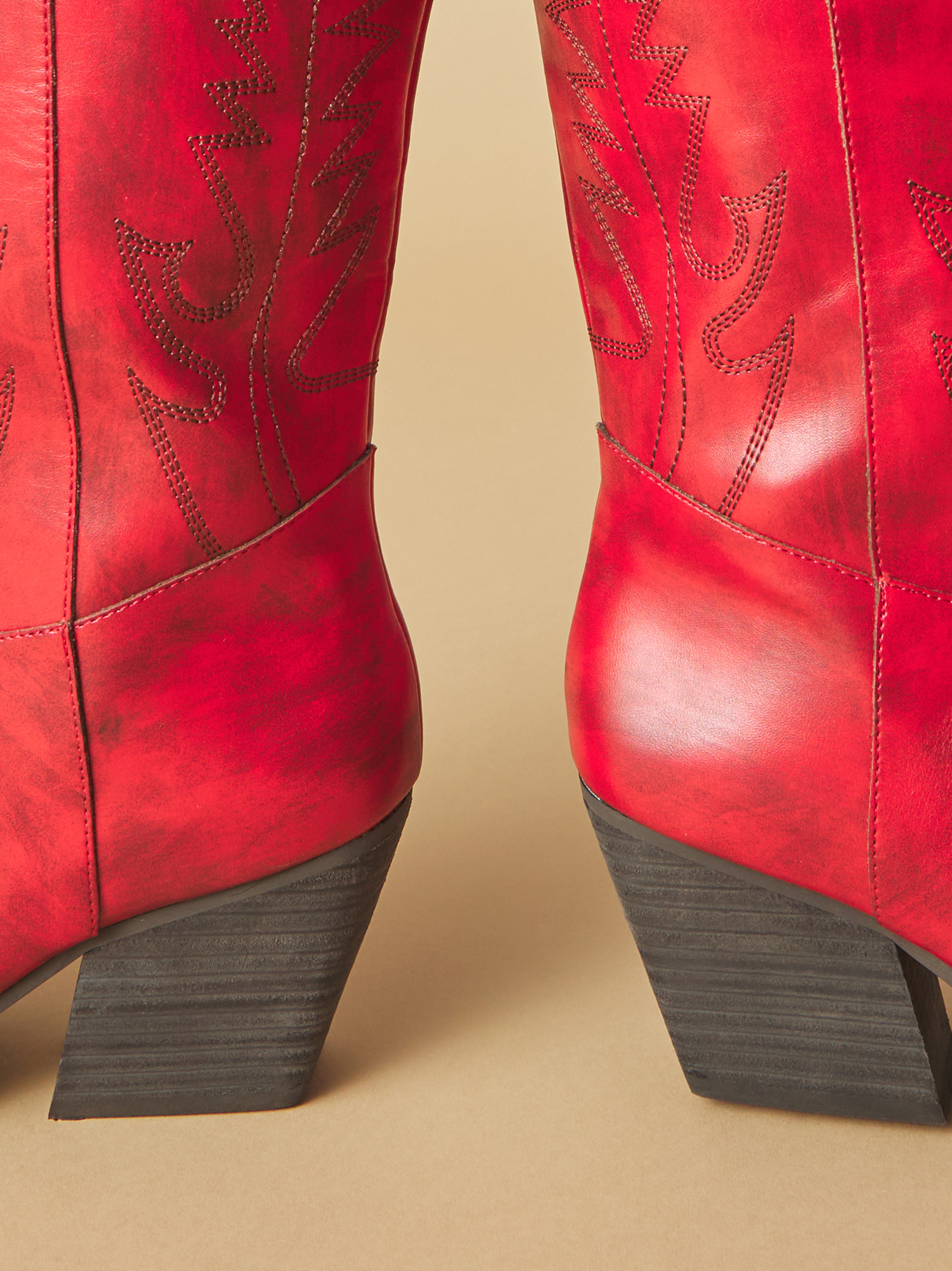 Red wide calf boots store