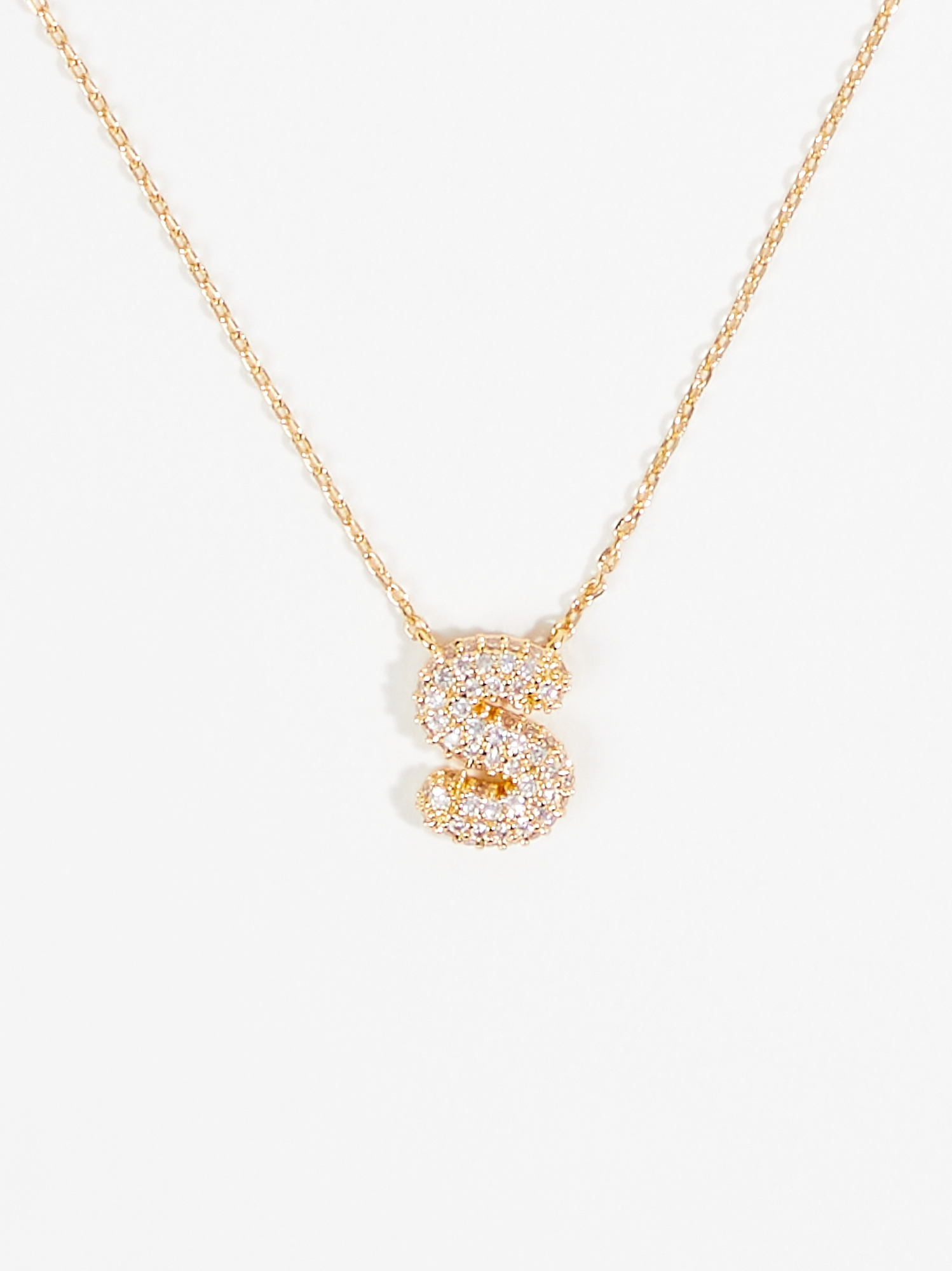 S monogram clearance necklace