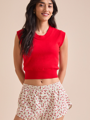 Linlie Cherry Lounge Shorts - ARULA - 