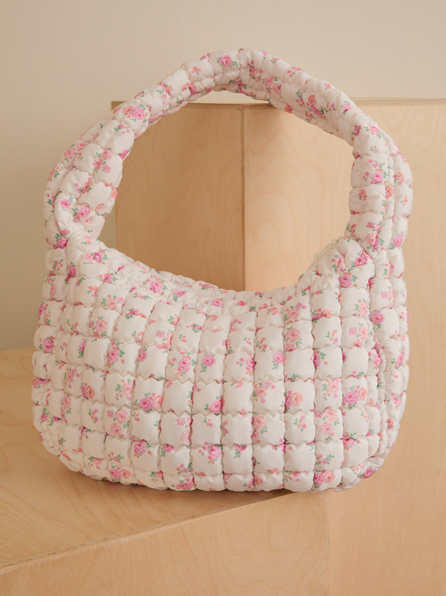 Proficient Floral Quilted Puffer Shoulder Bag Detail 4 - ARULA