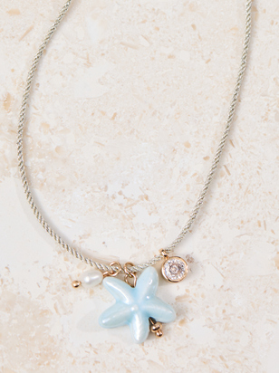 Cord Starfish Charm Necklace - ARULA - 