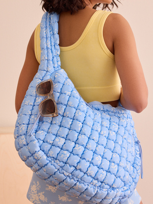 Proficient Floral Quilted Puffer Shoulder Bag - ARULA - 