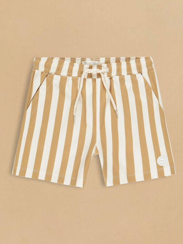 Tyler Striped Swim Shorts by Rylee + Cru - ARULA