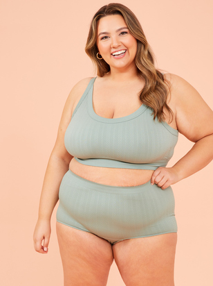 Seamless Cable Knit Boyshort Undie - ARULA