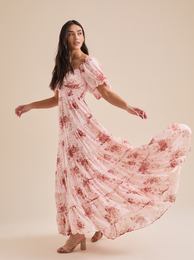 Alayna Floral Maxi Dress Detail 3 - ARULA