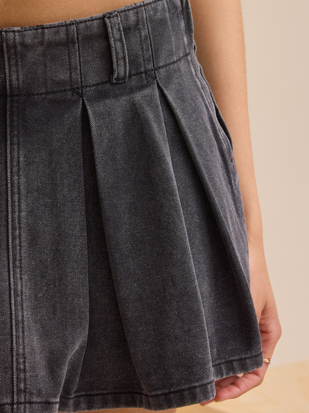 Jupiter Denim Cheer Skort Detail 3 - ARULA
