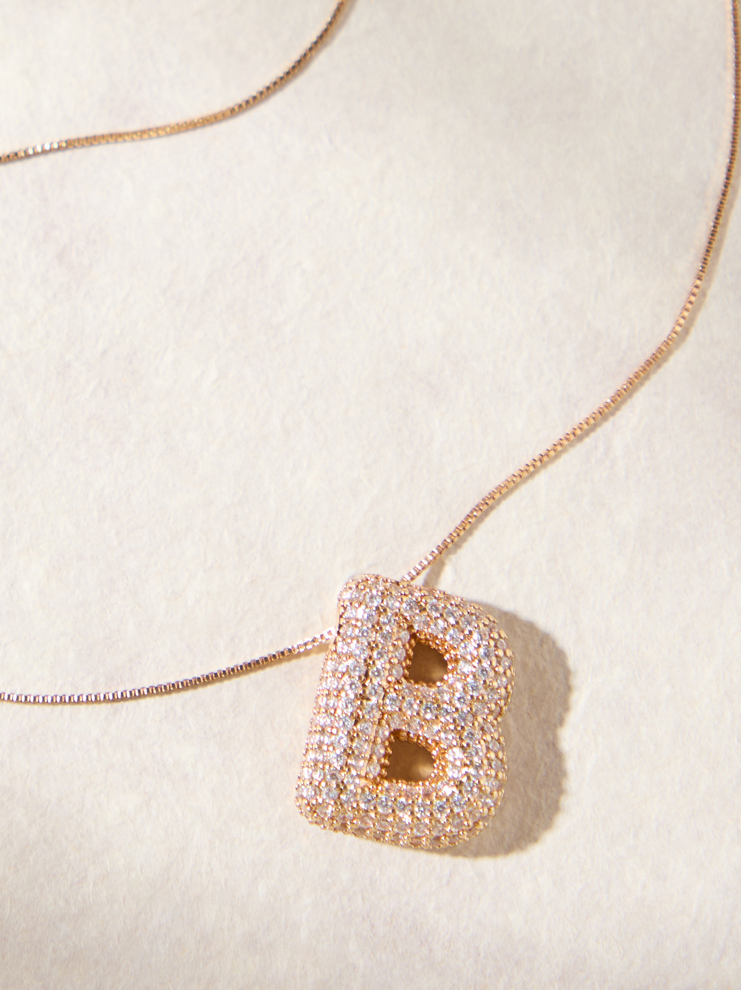 B charm necklace online