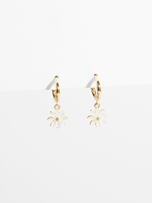 Dainty Flower Mini Hoops - ARULA