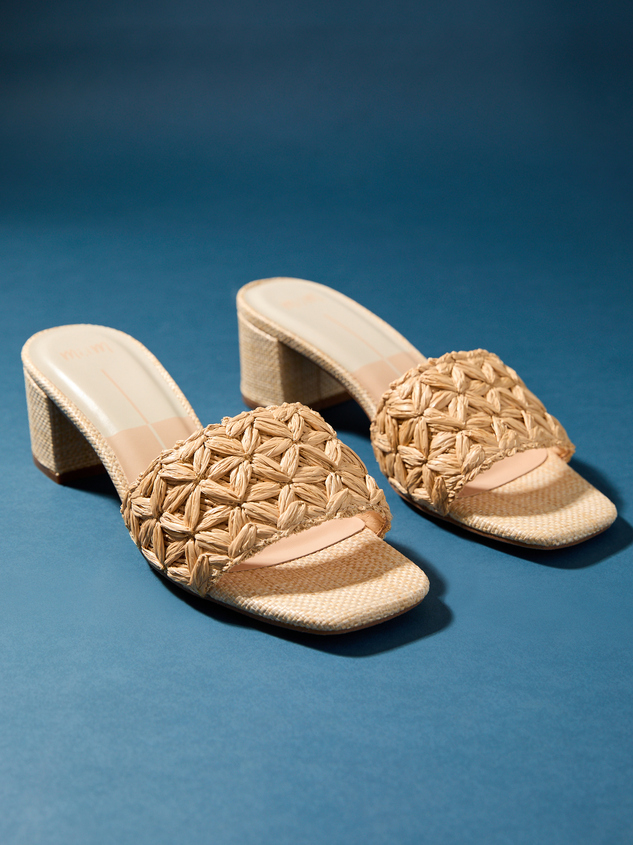 Charlie Raffia Heels Detail 3 - ARULA