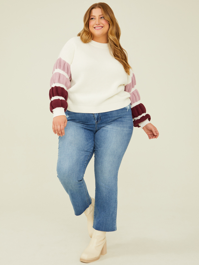 Willow Colorblock Sweater Detail 2 - ARULA