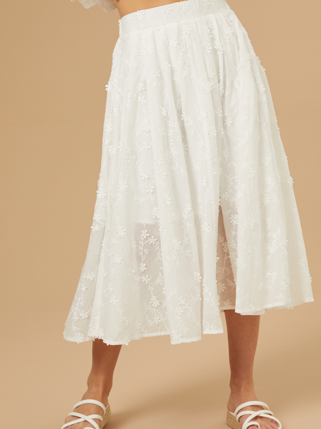 Stacey Embroidered Midi Skirt Detail 2 - ARULA